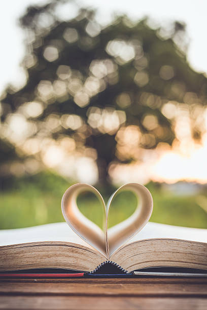 istock Close up book with heart 538950695