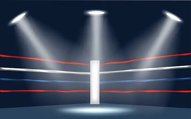 Vector illustration of vector of boxing ring corner.