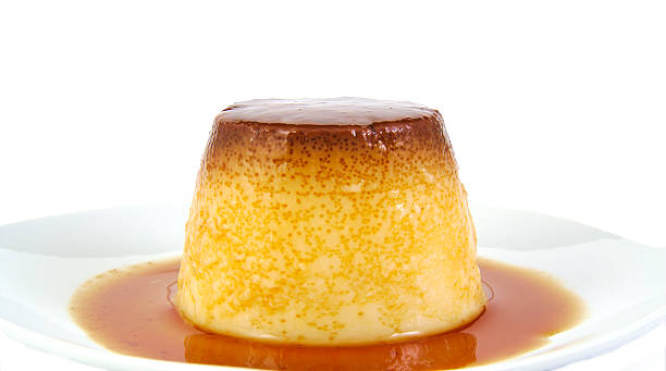 istock Creme caramel, custard or pudding isolated on white background 538966125
