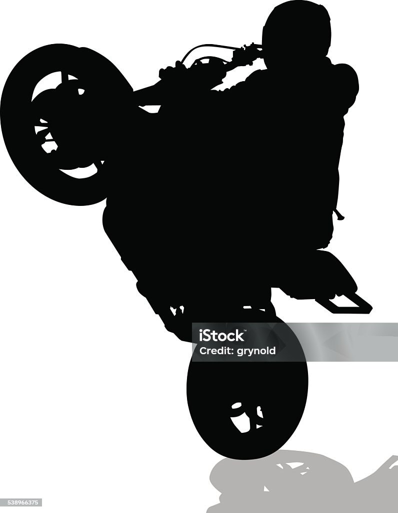 Sportsman on bike Sport bike and man on white background 2015 stock vector