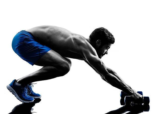 istock man exercising fitness crunches exercises silhouette 538967115