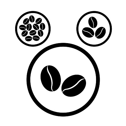 Coffee bean icon  on white background