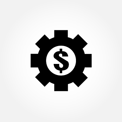 Cog or gear icon with dollar sign