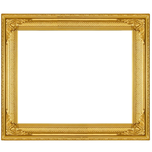 istock golden vintage picture frame isolate on white background 538968237