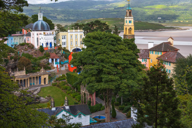 Village of Portmeirion Village of Portmeirion in North Wales,UK portmeirion stock pictures, royalty-free photos & images