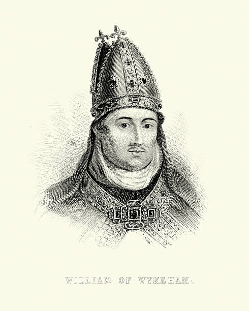 портрет уильям из wykeham - prince of wales stock illustrations