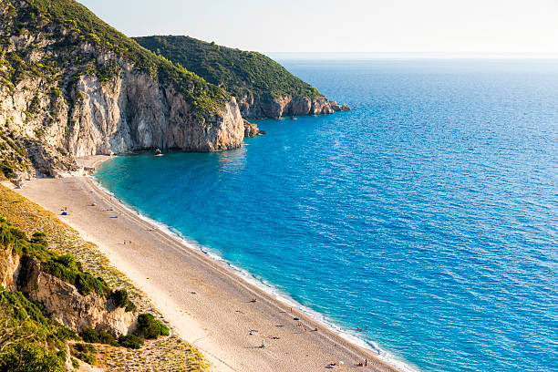 Praia de Ilha de Milos - fotografia de stock