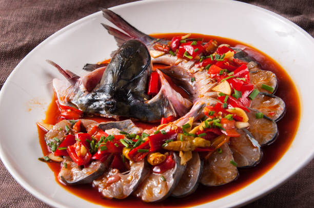 istock Steamed catfish with pickled peppers 538984234