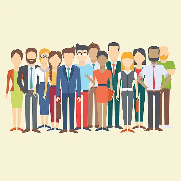 Vector illustration of Set of business people