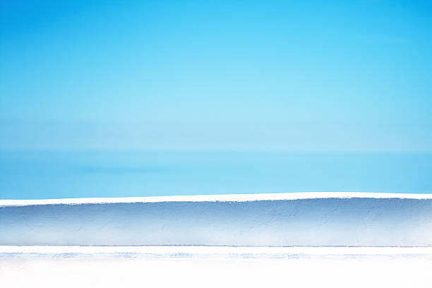 istock Turquoise Sky and Seascape; White Aeolian Wall 538987122