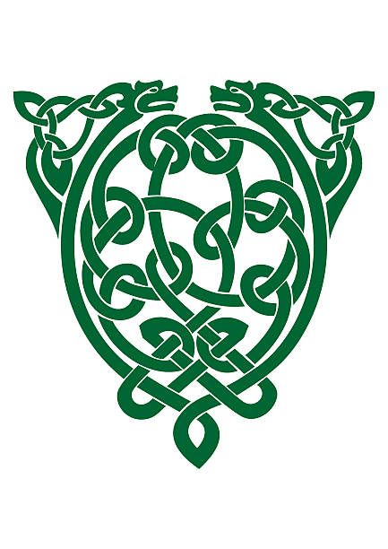 Celtic knot vector symbol Celtic knot vector symbol isolated on white celtic shamrock tattoos stock illustrations