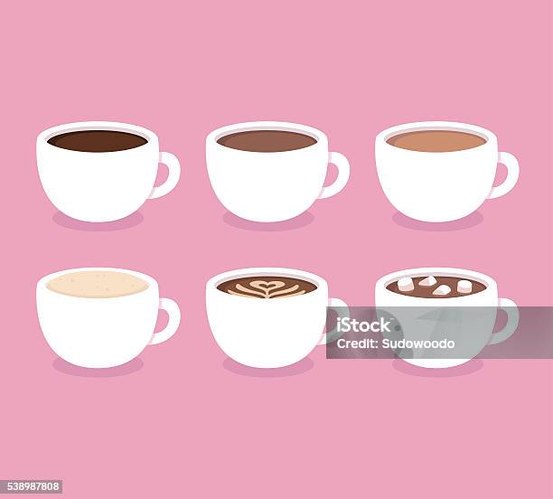 Types Of Coffee Cups Set Stock Illustration - Download Image Now - Coffee - Drink, Coffee Cup, Illustration