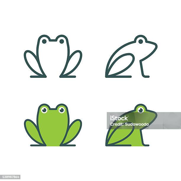 Frog Icon Logo Stock Illustration - Download Image Now - Frog, Icon, Toad