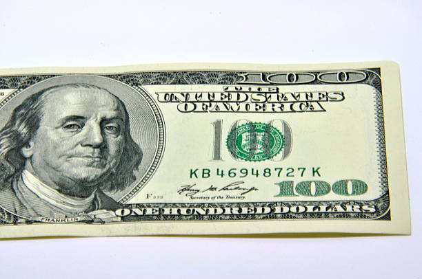 istock American 100 U.S. dollars on a white background 538988535