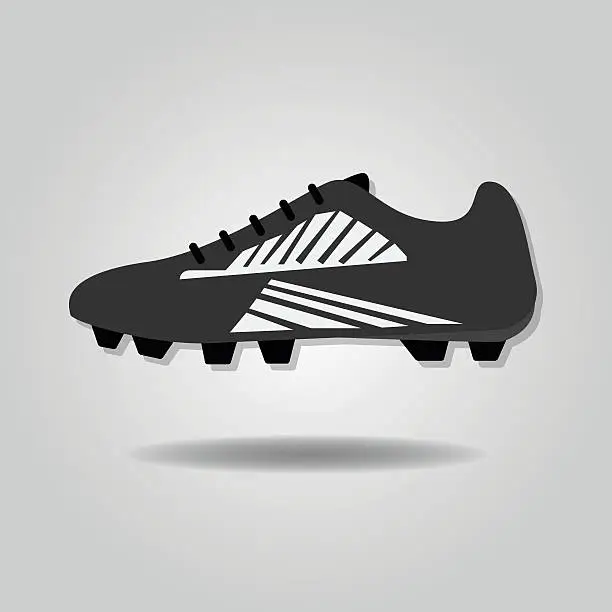 Vector illustration of Abstract soccer shoe icon