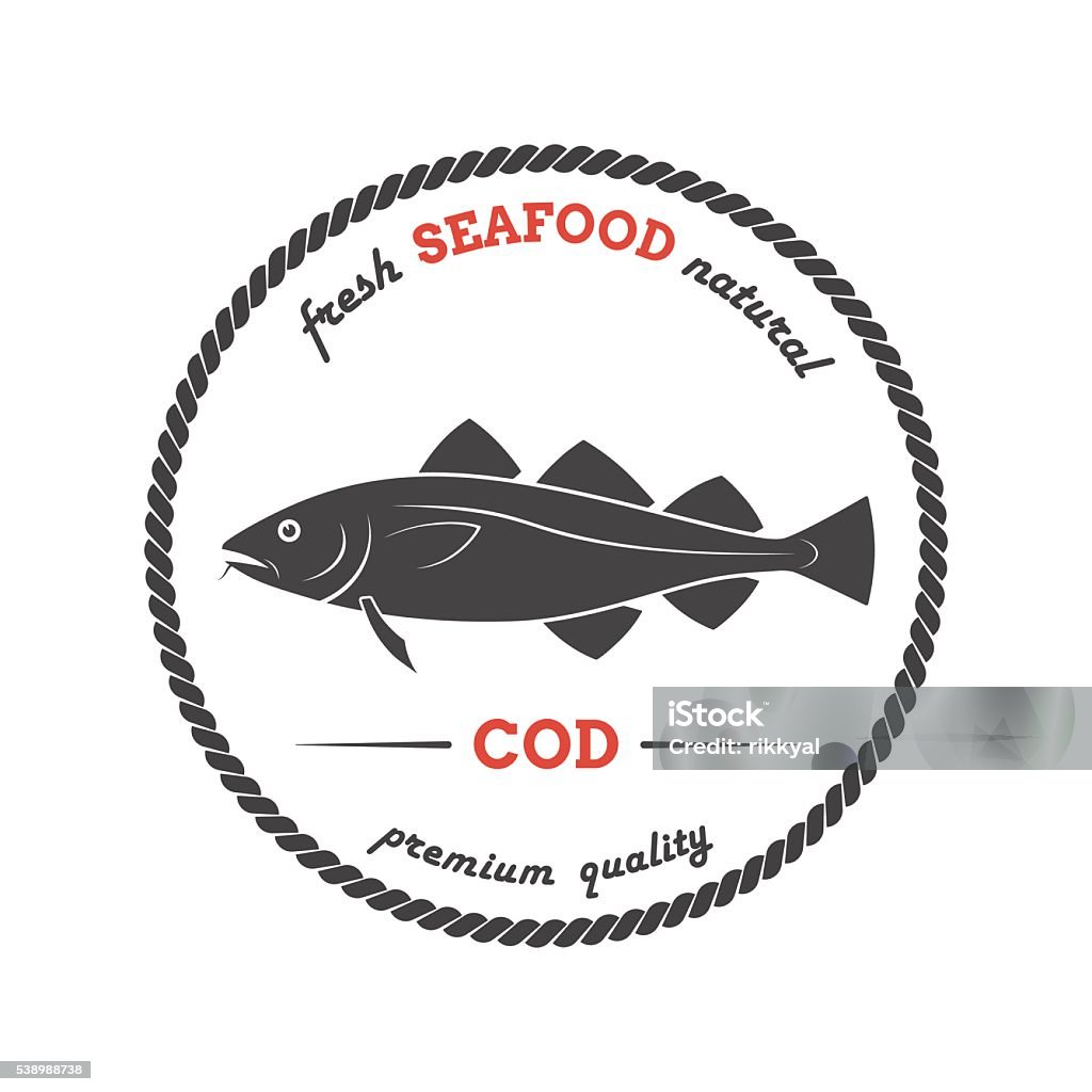 Cod Simbol Siluet Cod Vektor Label Cod Ilustrasi Stok - Unduh Gambar Sekarang ...