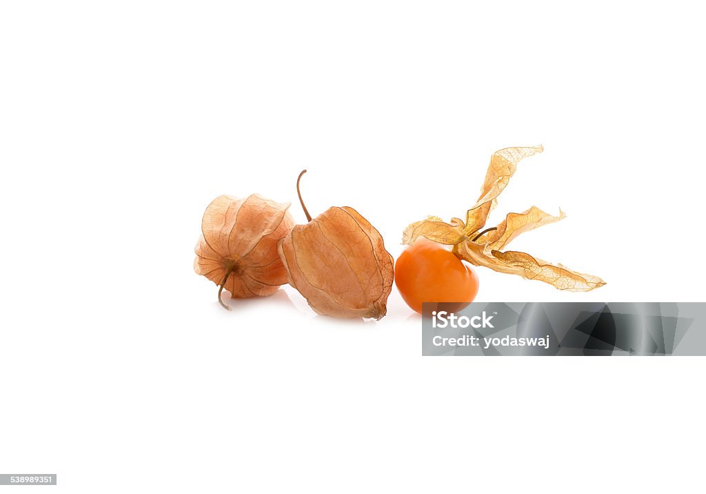 cape gooseberry (physalis) on white background 2015 Stock Photo