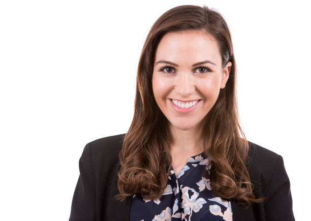 istock successful businesswoman on white 538989514