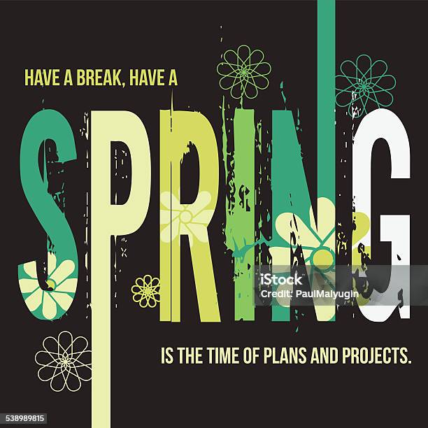 Spring Typography Poster Spring Typographic Design Poster Stock Illustration - Download Image ...