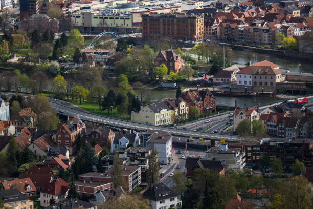 istock City Hamelin from aerial viewpoint ,Germany 538990512