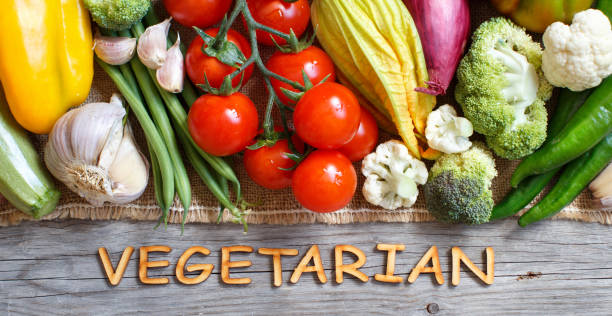 istock Fresh vegetables and wooden letters 538990776