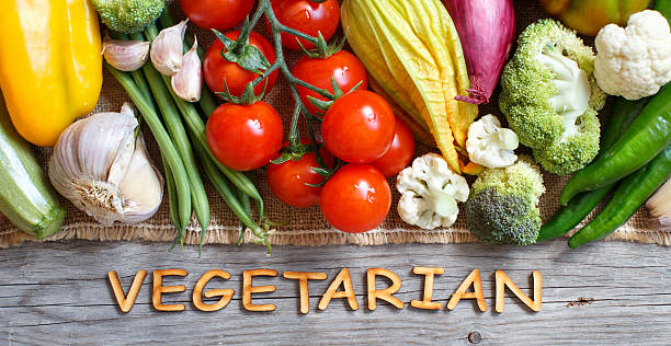 istock Fresh vegetables and wooden letters 538990842