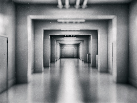 Empty underground shelter.