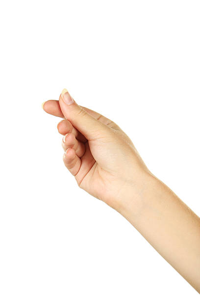 istock Woman hand hold virtual business card 538991383