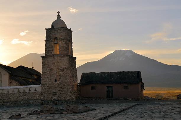 istock Old Catholic stone church in Sajama, Bolivia 538992209