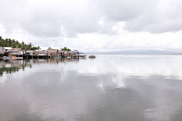 Traditional Philippine village on the water, Puerto Princesa, Palawan Island, Philippines