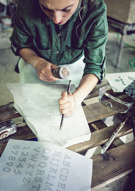 istock Stonecutter woman portrait 538993292