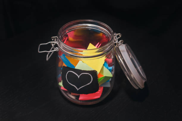 istock Open Bank with stickers on black background 538993374