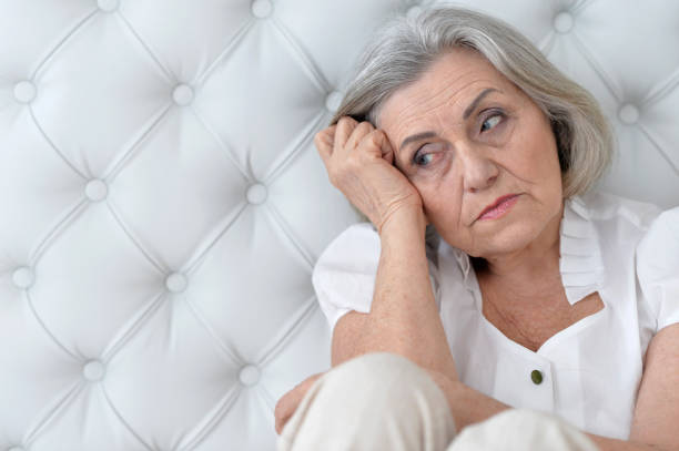 istock melancholy Senior woman 538993804