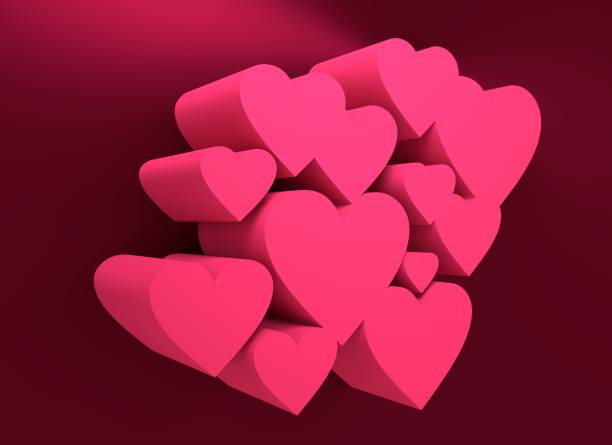 istock Love relative background. Heart shapes group 538993968