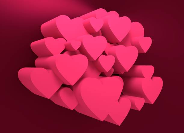 istock Love relative background. Heart shapes group 538993984
