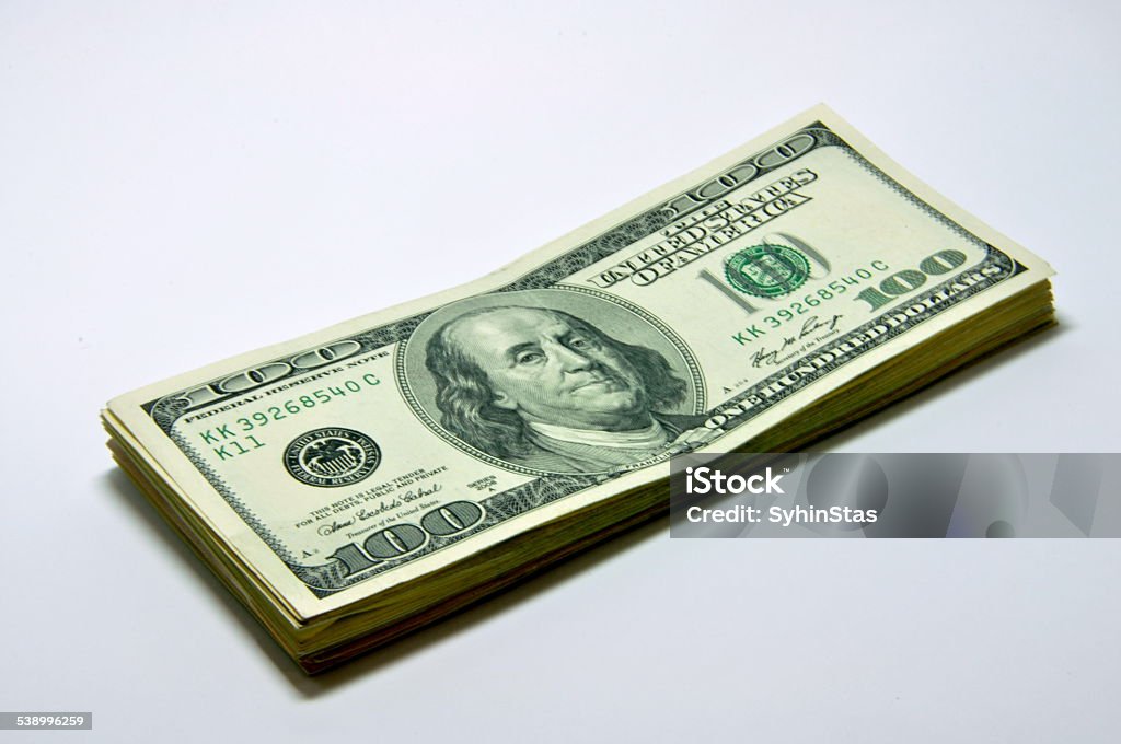 Dollars  isolated on white background To see more of my financial images click on the link below: 2015 Stock Photo