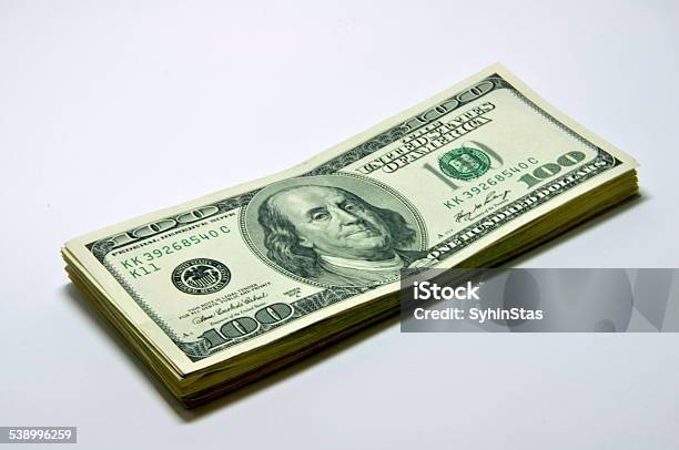 Dollars Isolated On White Background Stock Photo - Download Image Now - 2015, Bank - Financial Building, Banking