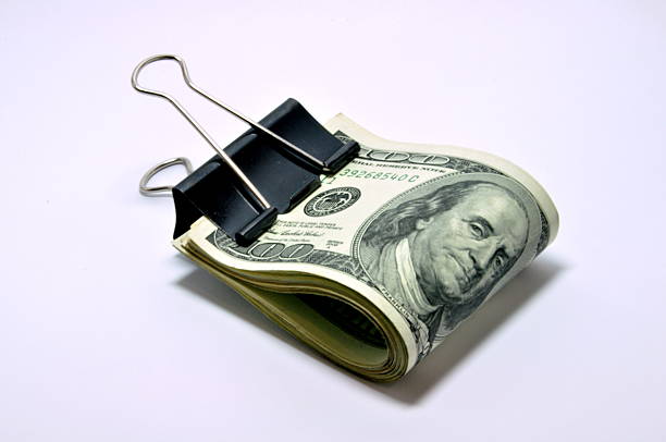 istock Dollar Bills With Clip Isolated On White Background 538996273