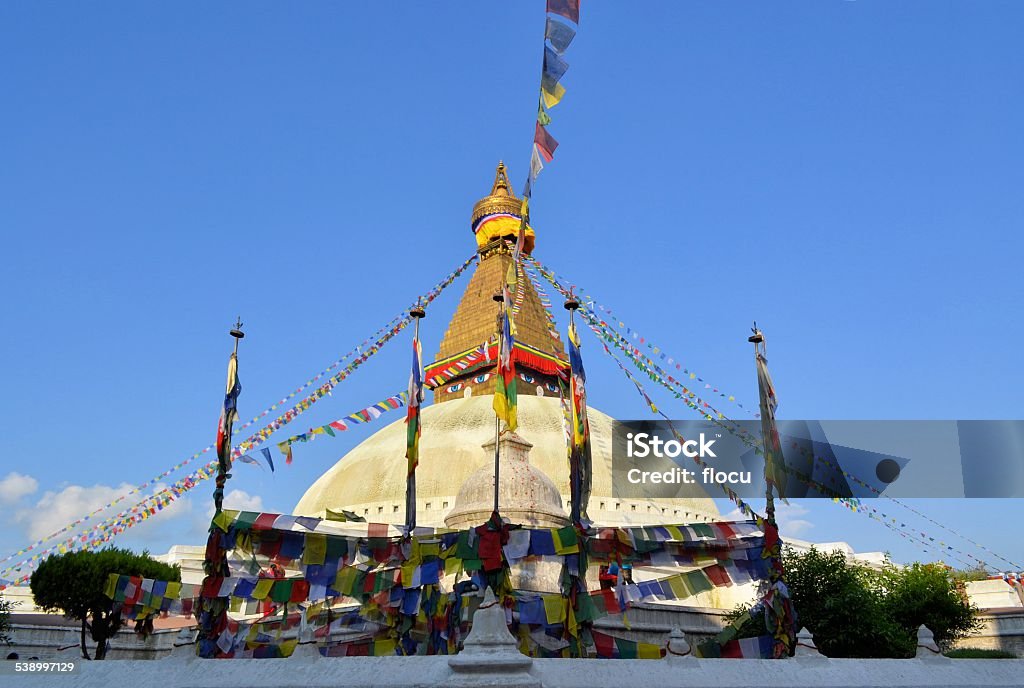Boudhanath stupa in Kathmandu, Nepal Boudhanath stupa, a giant religious Monument in Kathmandu, Nepal 2015 Stock Photo