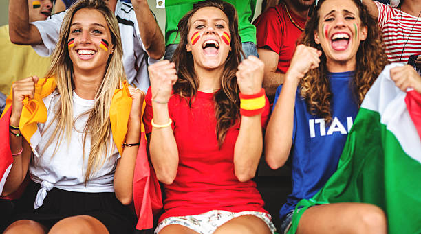 istock mixed national world supporter at the soccer stadium 538998086