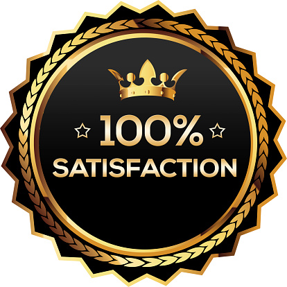 100% satisfaction gold badge