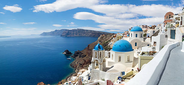istock Panoramic view of the Oia village 538998589