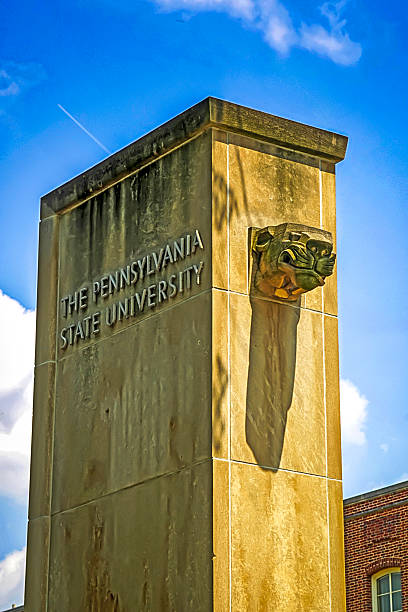 Campus gateway to Penn State University, State College, PA State College, PA, USA - May 23, 2007: Campus gateway to Penn State University, State College, PA ncaa college conference team stock pictures, royalty-free photos & images
