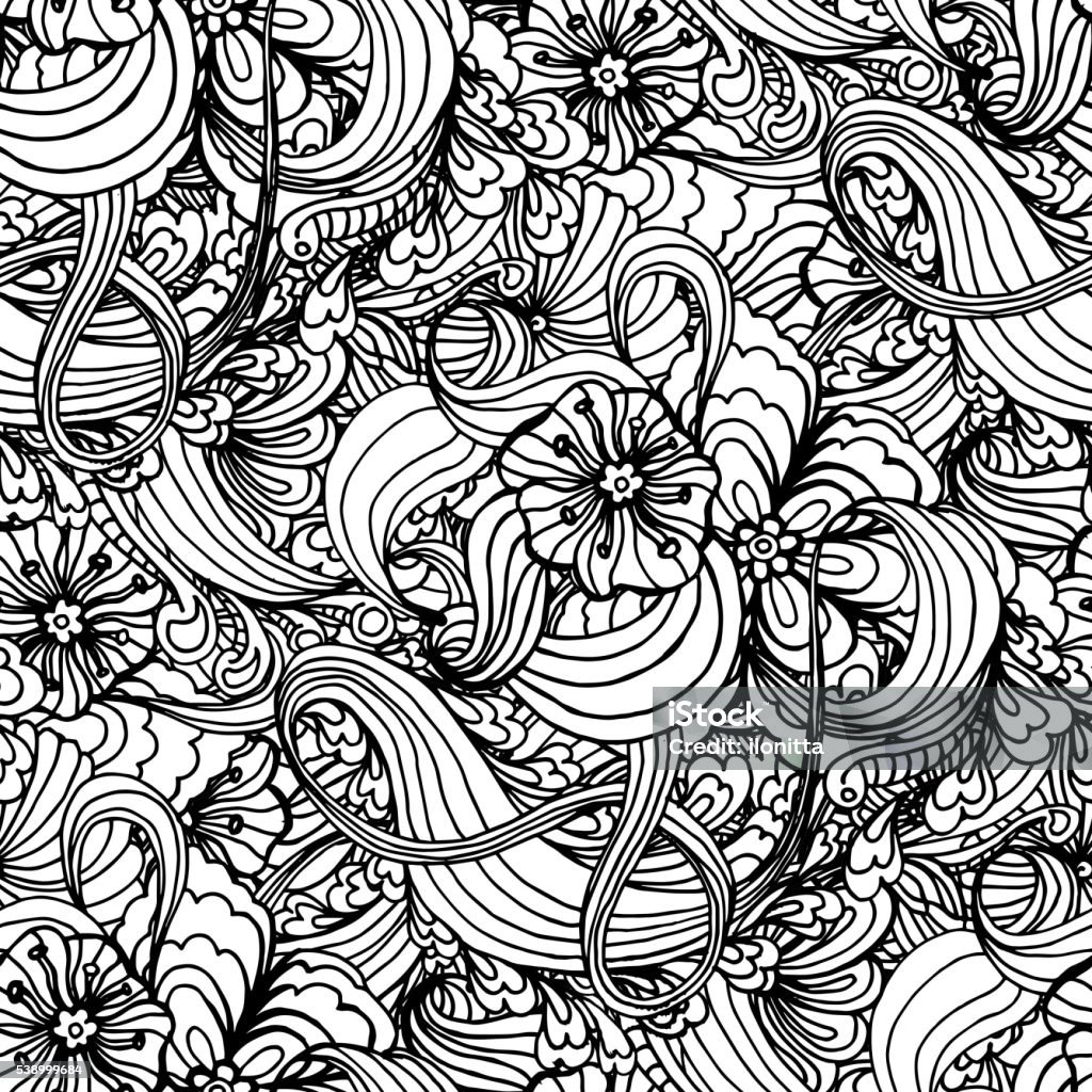 Coloring Book Page Design With Pattern Mandala Ethnic Ornament Isolated ...