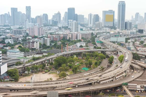 istock Bangkok Expressway top view on Holiday, Thailand 539000936