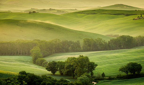 가로 토스카나 - tuscany italy house landscape 뉴스 사진 이미지