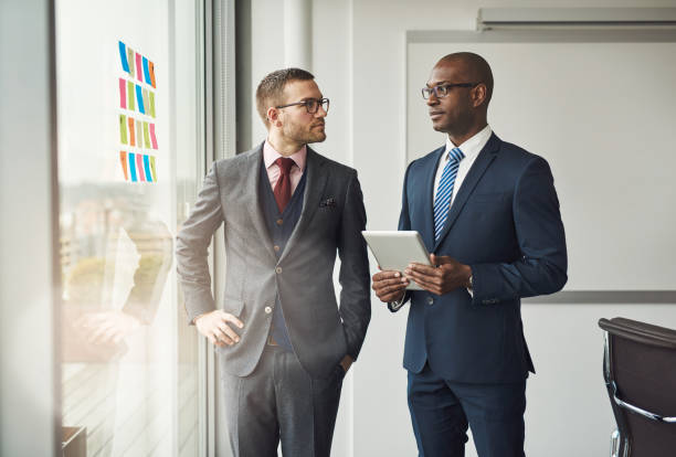 istock Two smart business managers in a discussion 539001902