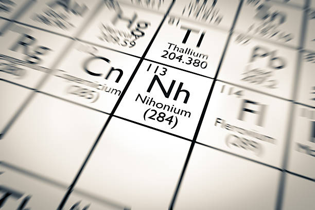 istock 3D illustration of Nihonium chemical element 539001990
