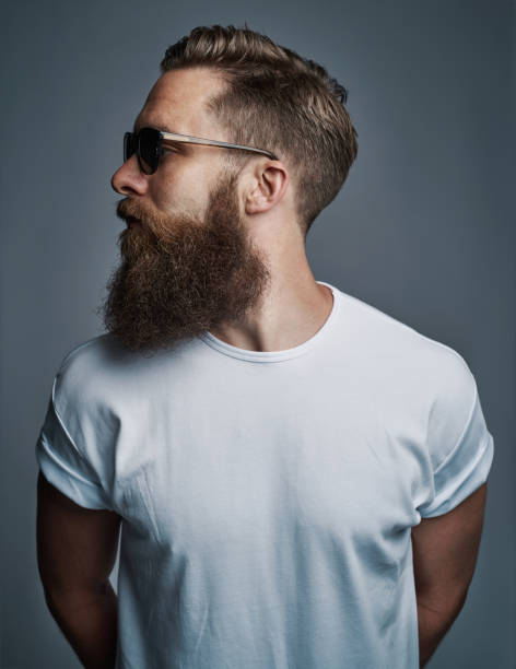istock Profile of bearded handsome man with sunglasses 539002638