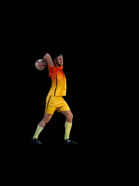istock Professional soccer player playing with ball 539003000